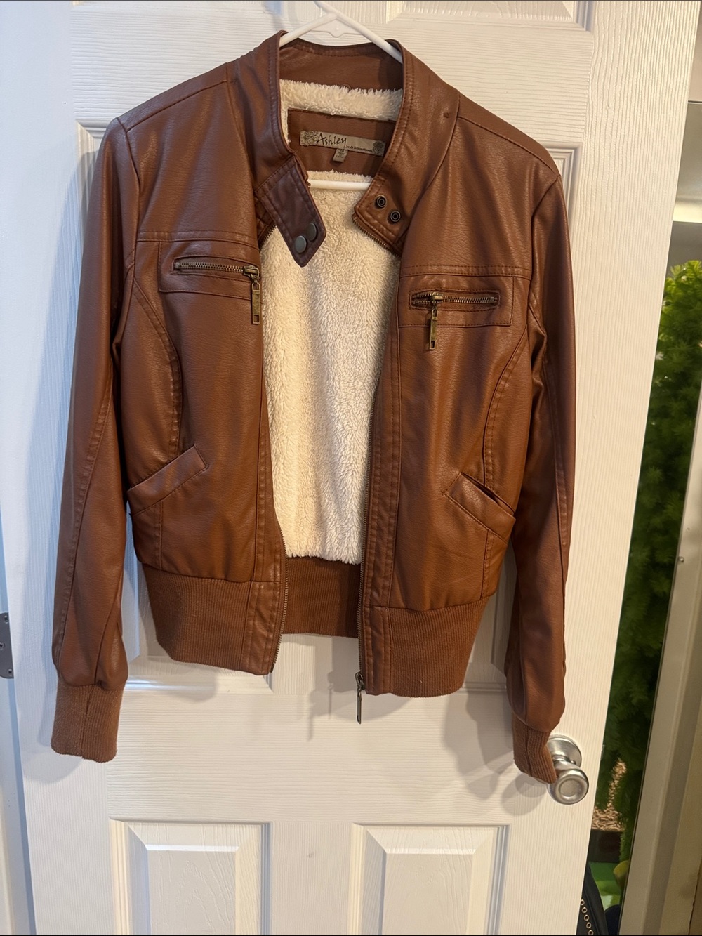 Faux leather jacket